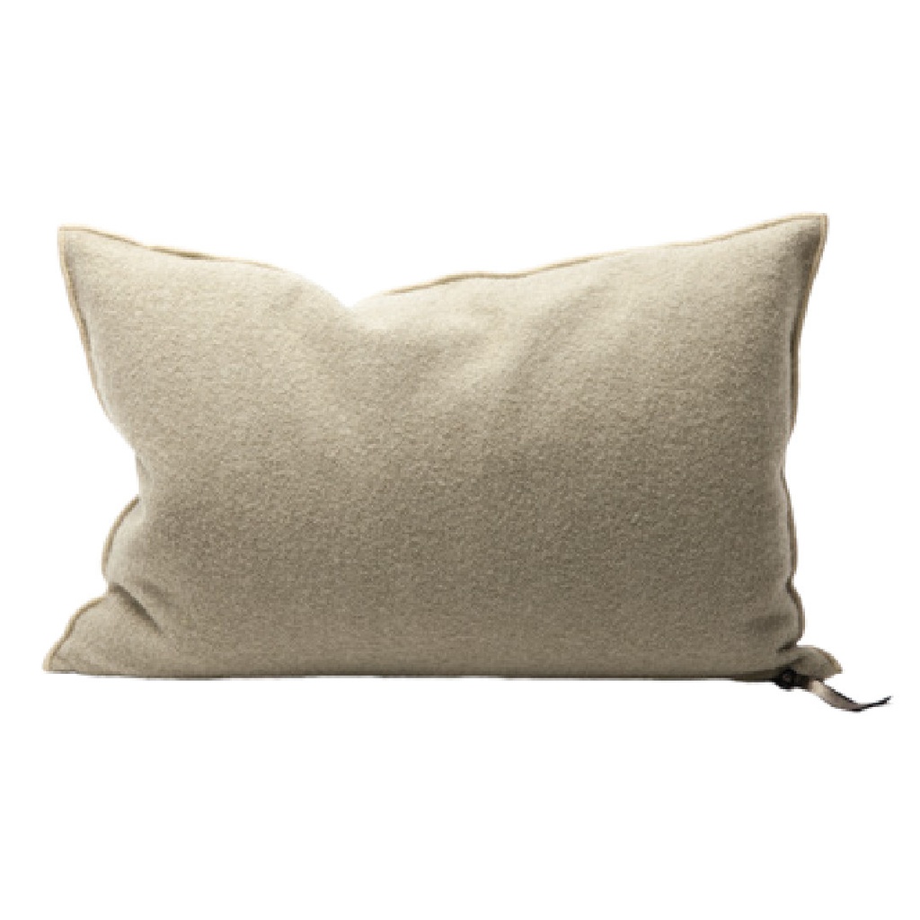 Coussin Vice Versa Toile Bouclette - ciment