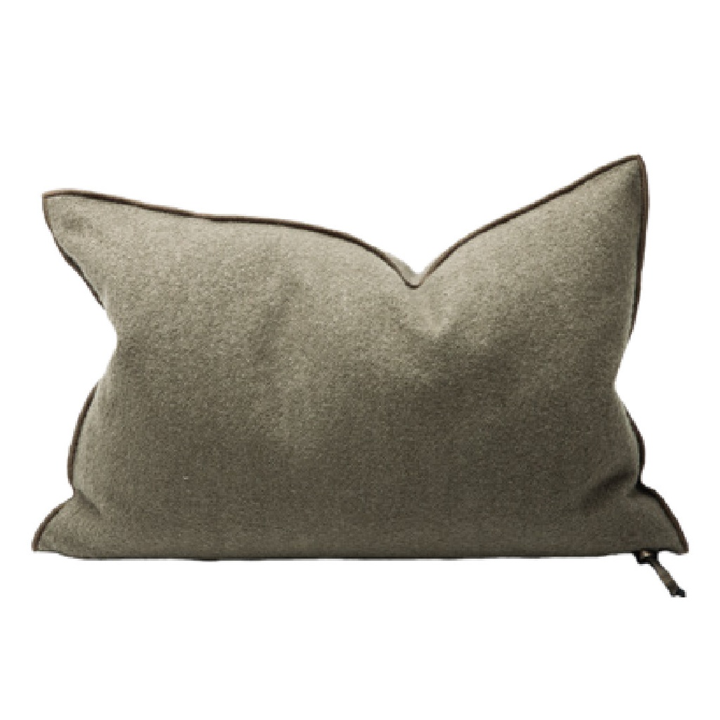 Coussin Vice Versa Toile Bouclette - écorce
