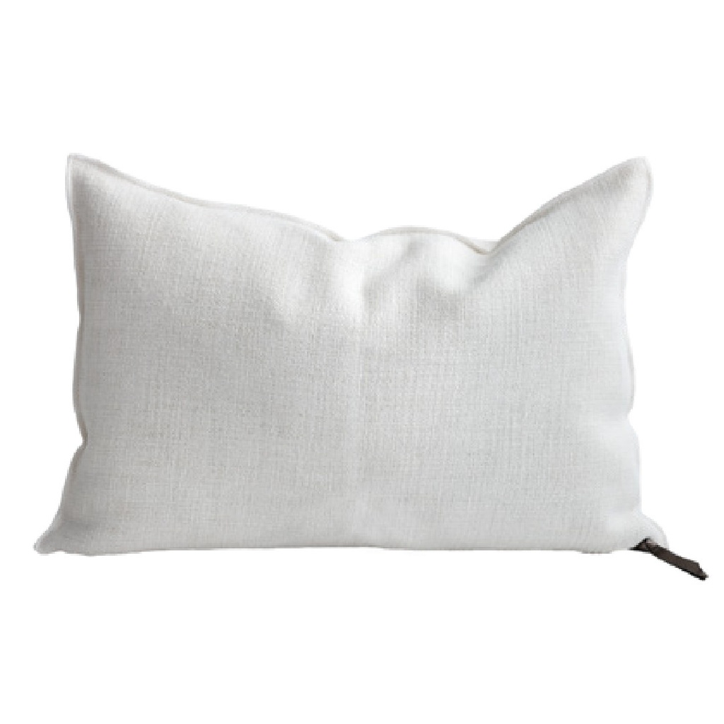 Coussin Vice Versa Toile de Lin Vintage - blanc (65 x 65 cm)