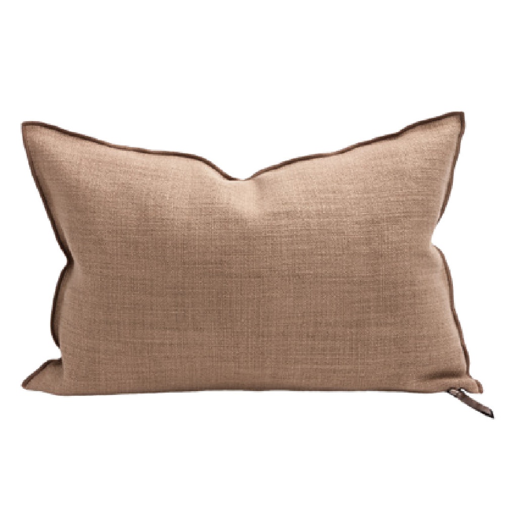 Coussin Vice Versa Toile de Lin Vintage - blush (65 x 65 cm)