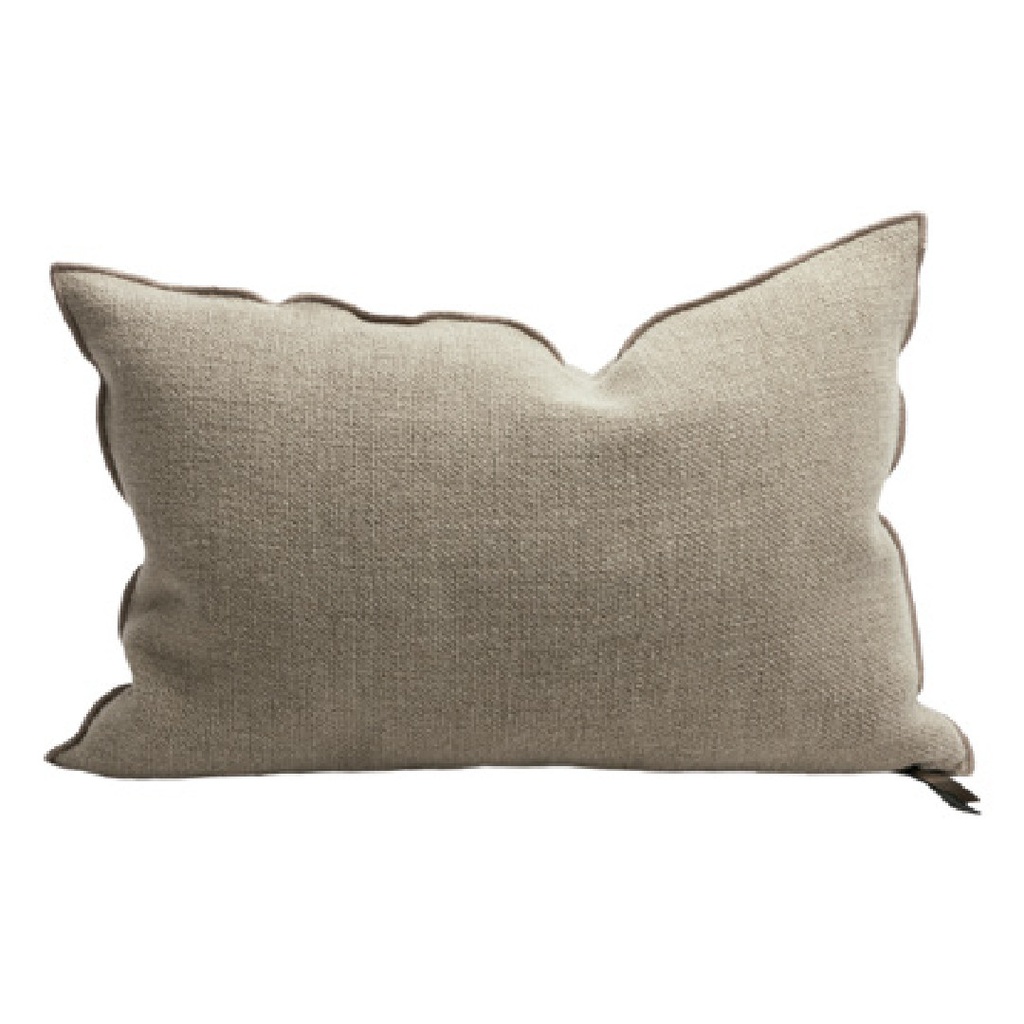 Coussin Vice Versa Toile Formentera - écorce