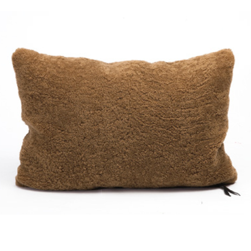 Coussin Mouton Bouclette - havane