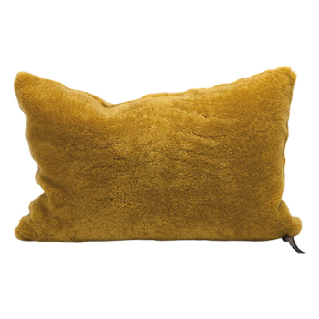 Coussin Mouton Bouclette - ocre