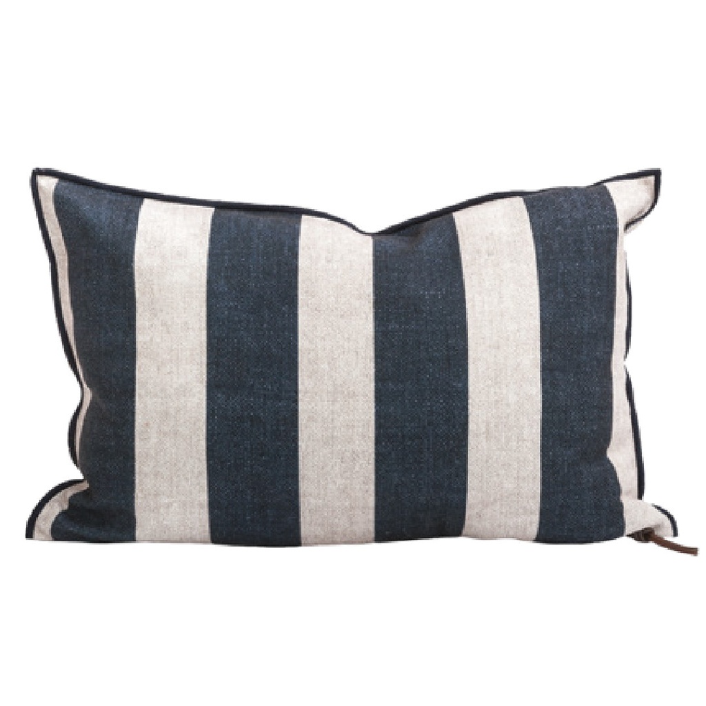 Coussin Vice Versa Toile In & Outdoor Bayadère - indigo