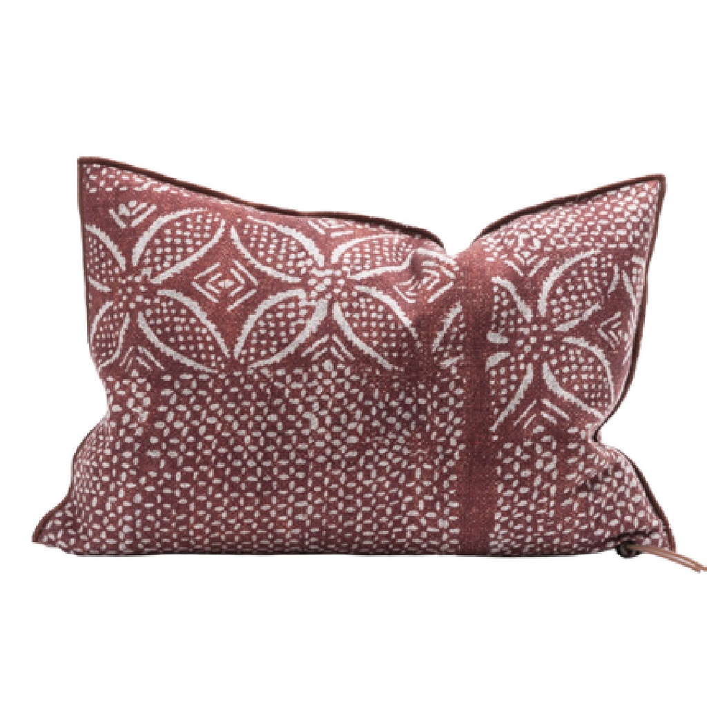 Coussin Vice Versa Toile In & Outdoor Bogolan - argile (65 x 65 cm)