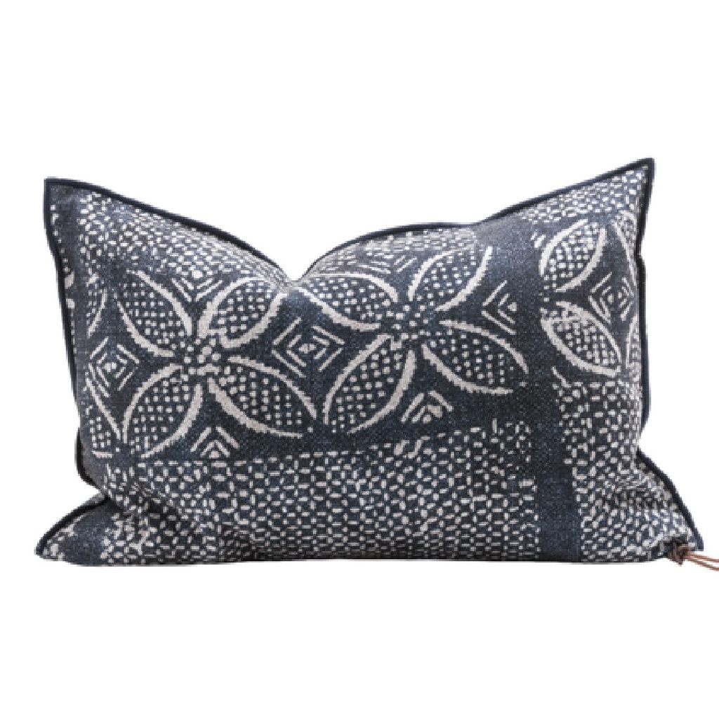 Coussin Vice Versa Toile In & Outdoor Bogolan - indigo (65 x 65 cm)