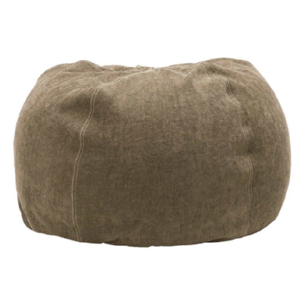 Pouf Bulle Chenille Soft Washed - kaki (40 x 60 cm)