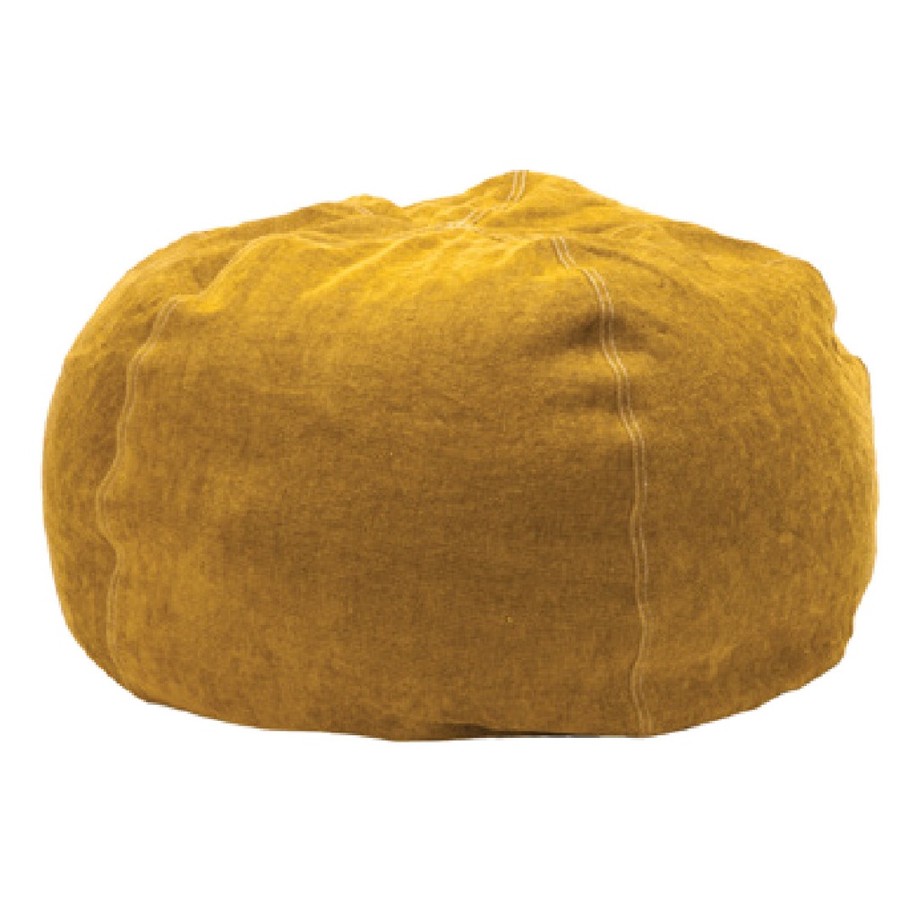 Pouf Bulle Chenille Soft Washed - ocre