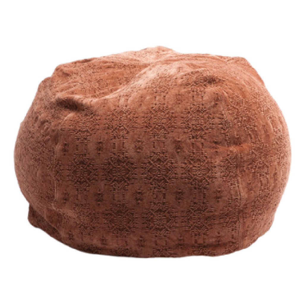 Pouf Bulle Jacquard Stone Washed Kilim - kilim argile (40 x 60 cm)