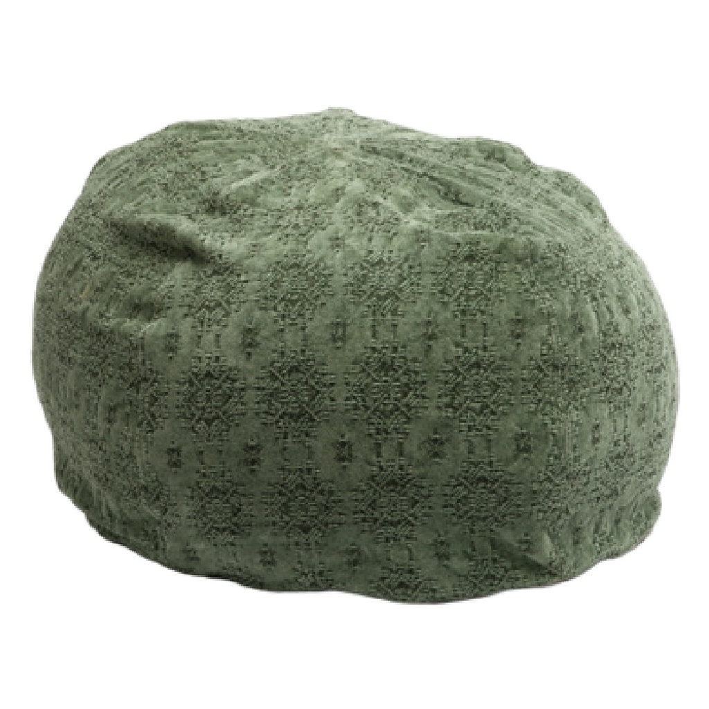 Pouf Bulle Jacquard Stone Washed Kilim - kilim avocat