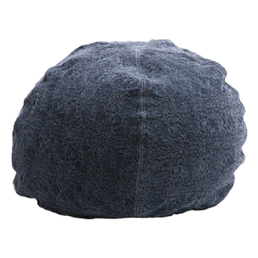 Pouf Bulle Jacquard Stone Washed Kilim - kilim bleu nuit