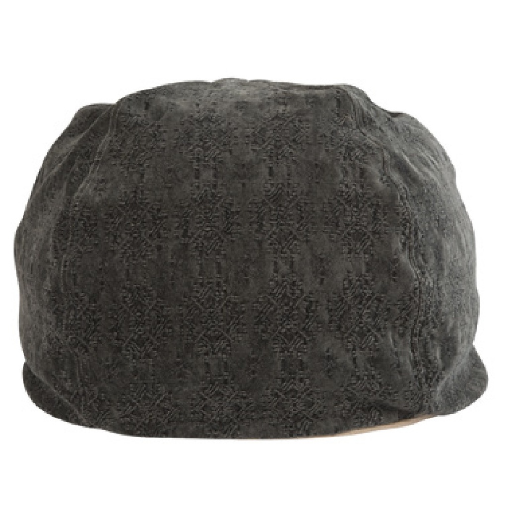 Pouf Bulle Jacquard Stone Washed Kilim - kilim charbon (40 x 60 cm)