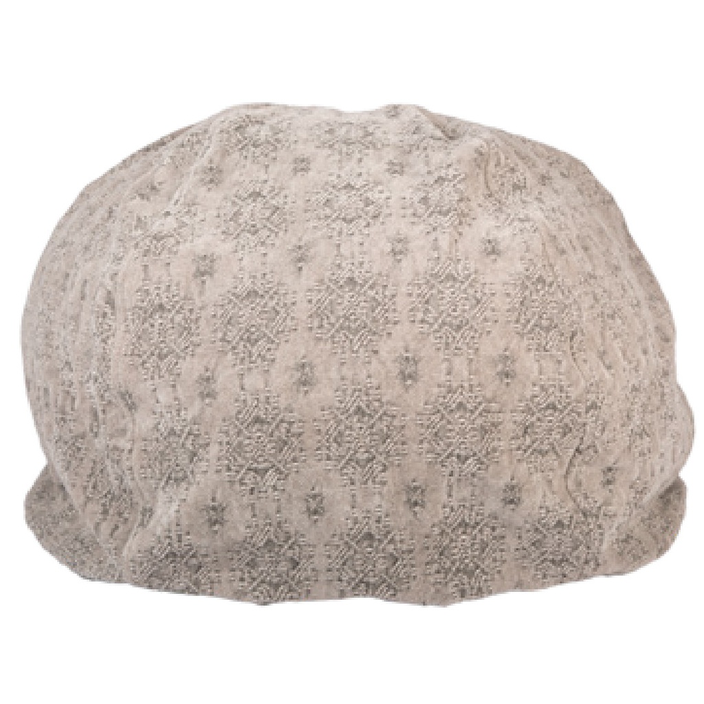 Pouf Bulle Jacquard Stone Washed Kilim - kilim ciment