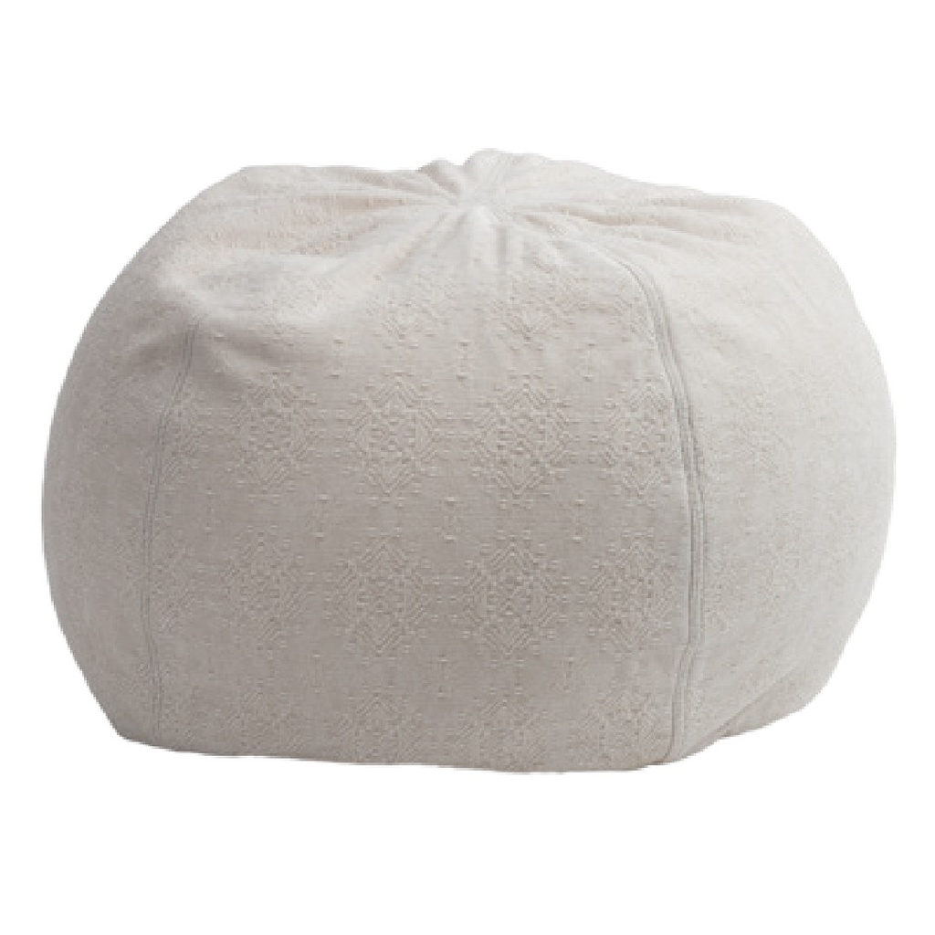 Pouf Bulle Jacquard Stone Washed Kilim - kilim fior di latte (40 x 60 cm)