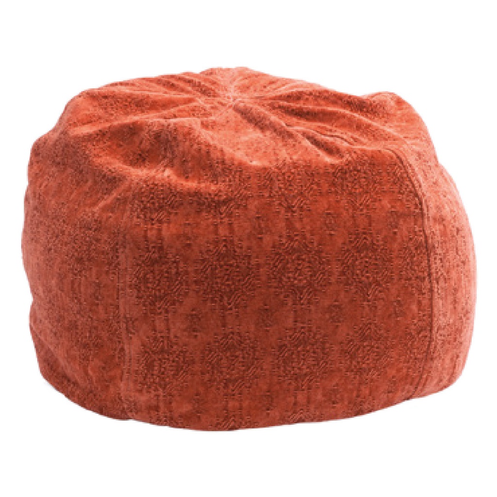 Pouf Bulle Jacquard Stone Washed Kilim - kilim henné (40 x 60 cm)