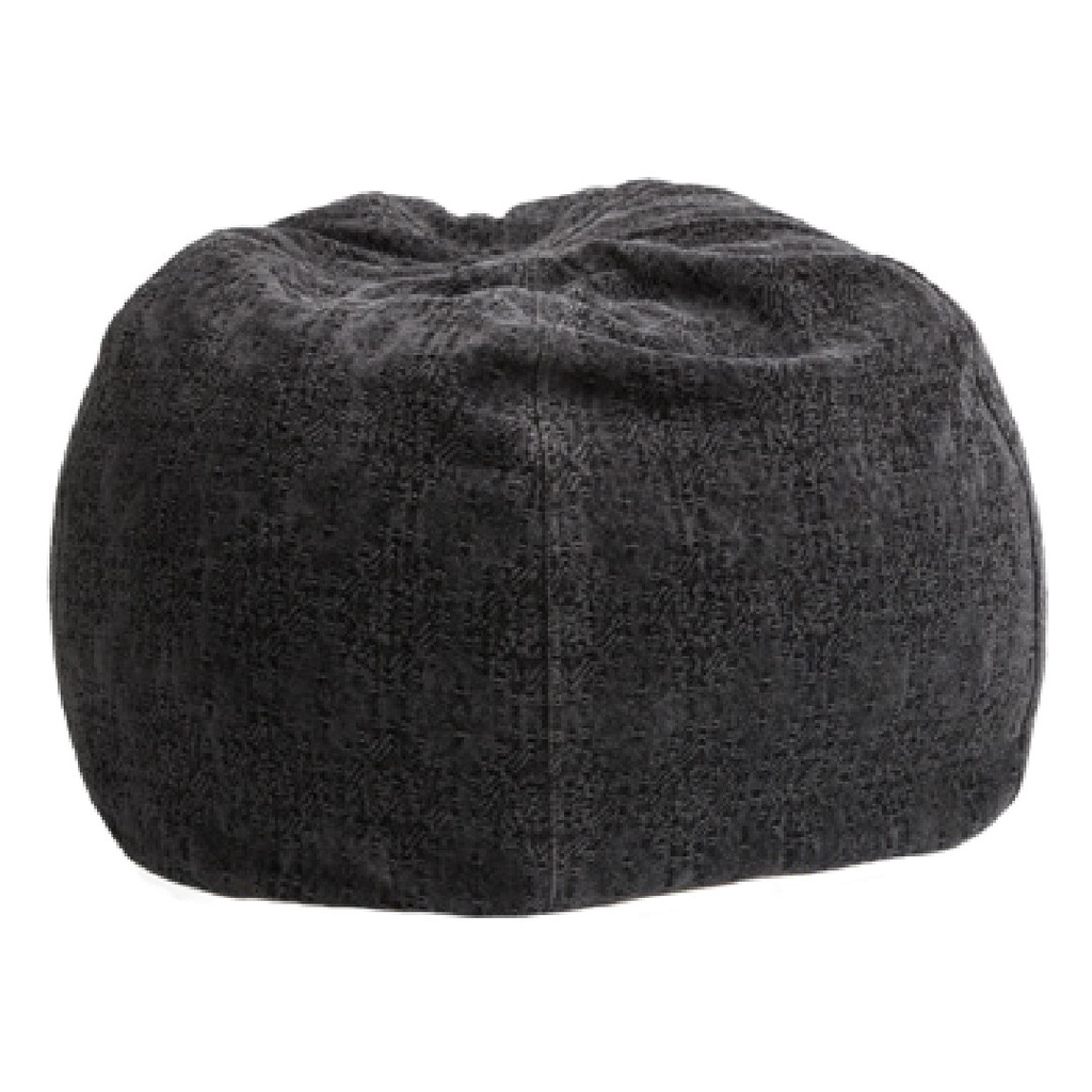 Pouf Bulle Jacquard Stone Washed Kilim - kilim noir (40 x 60 cm)