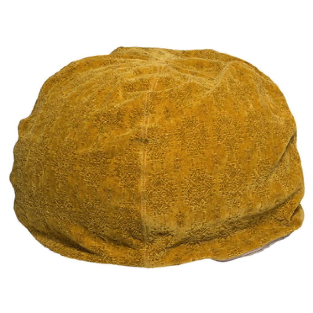 Pouf Bulle Jacquard Stone Washed Kilim - kilim ocre