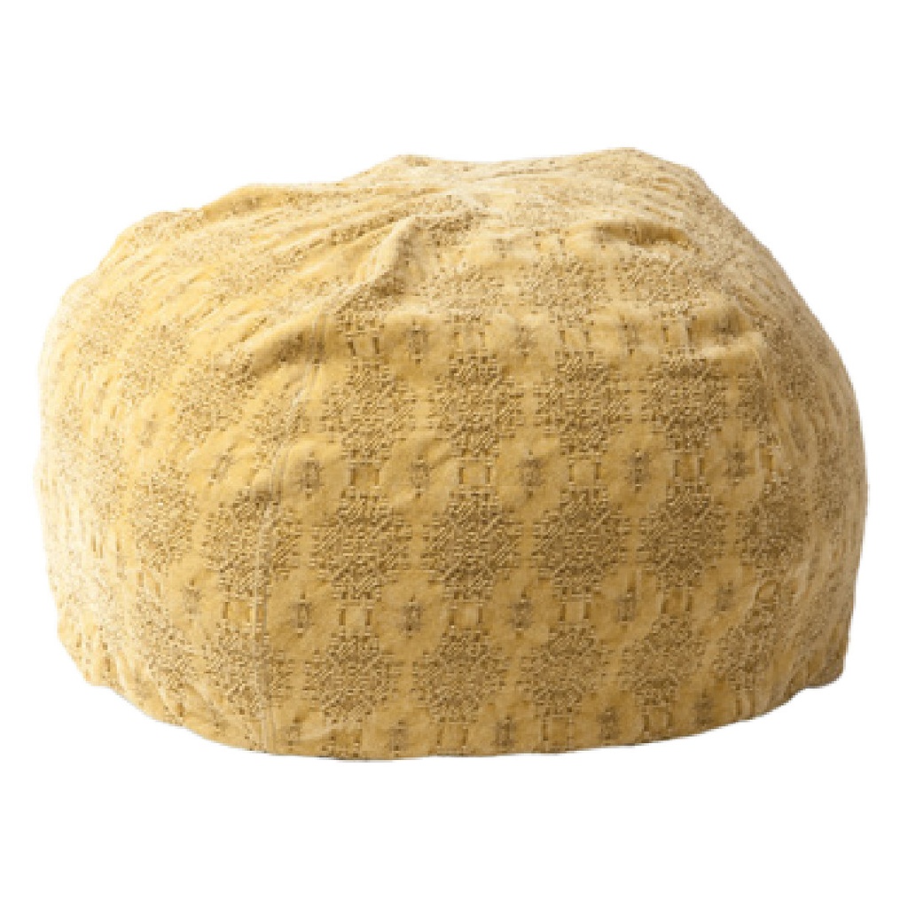 Pouf Bulle Jacquard Stone Washed Kilim - kilim paille (40 x 60 cm)