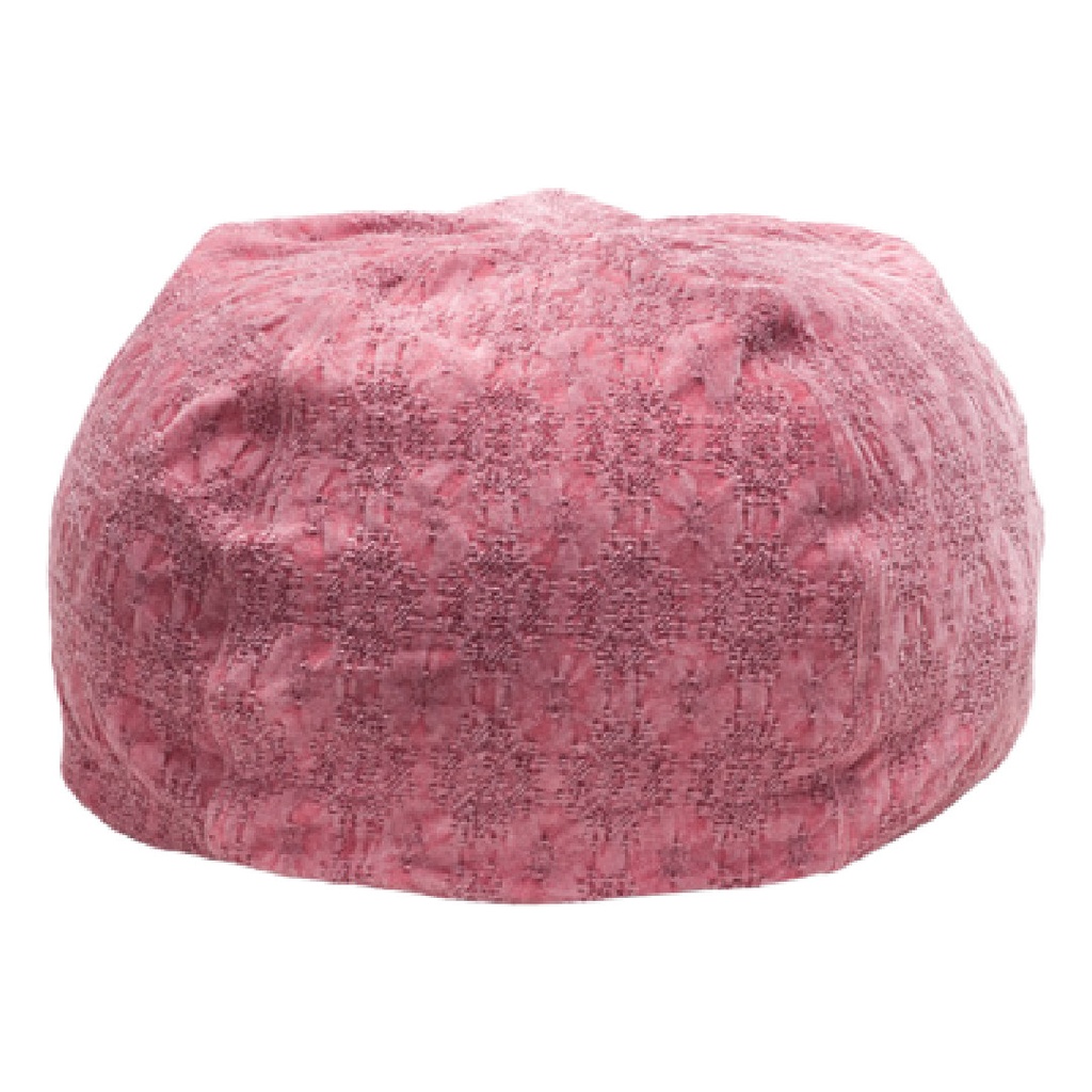 Pouf Bulle Jacquard Stone Washed Kilim - kilim rose thé (40 x 60 cm)