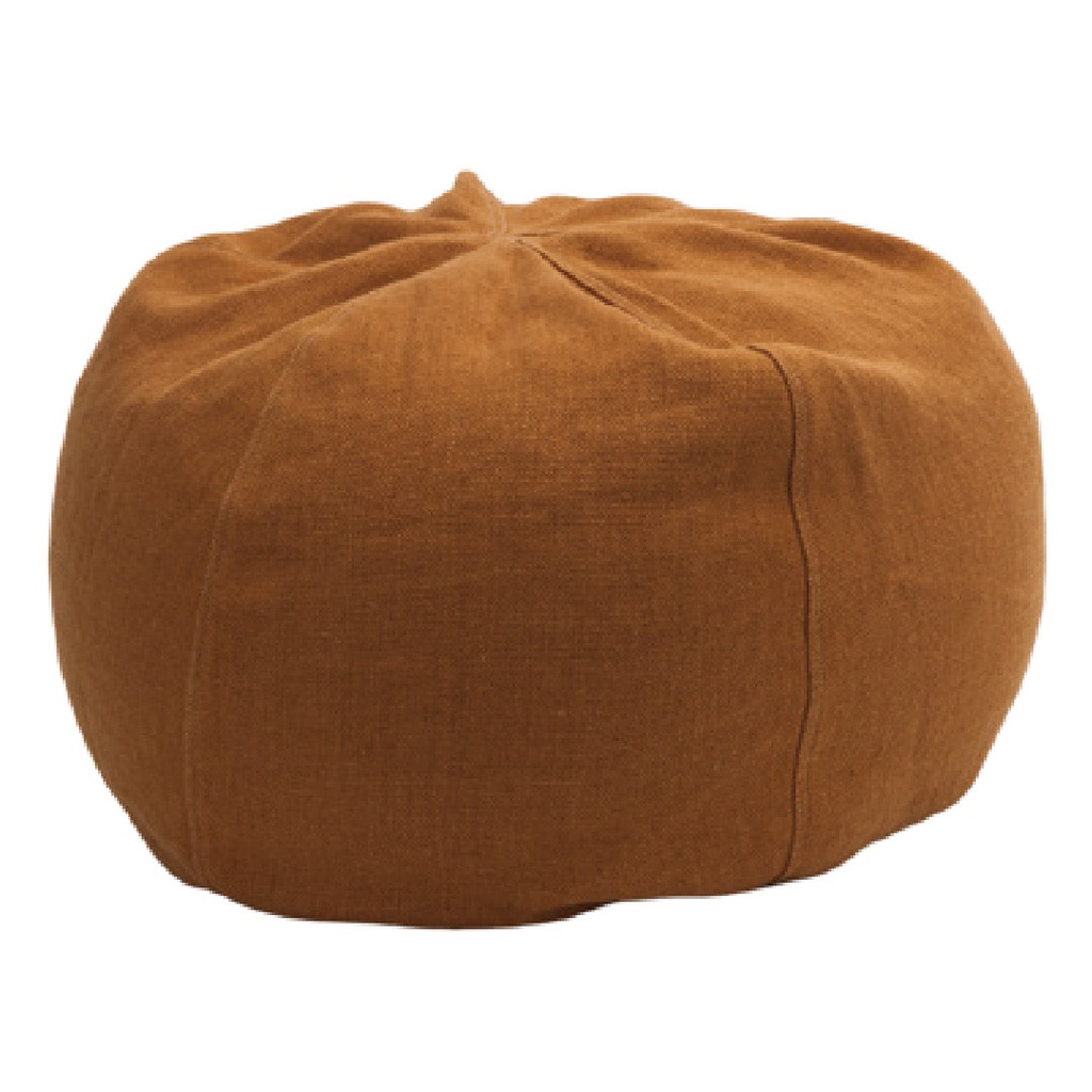 Pouf Bulle Lin Wabi Sabi Stone Washed - ambre