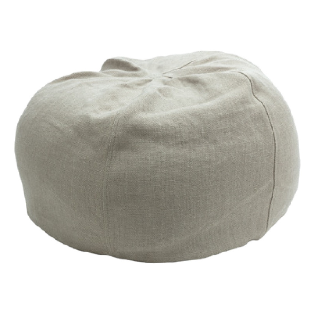 Pouf Bulle Lin Wabi Sabi Stone Washed - ciment (40 x 60 cm)