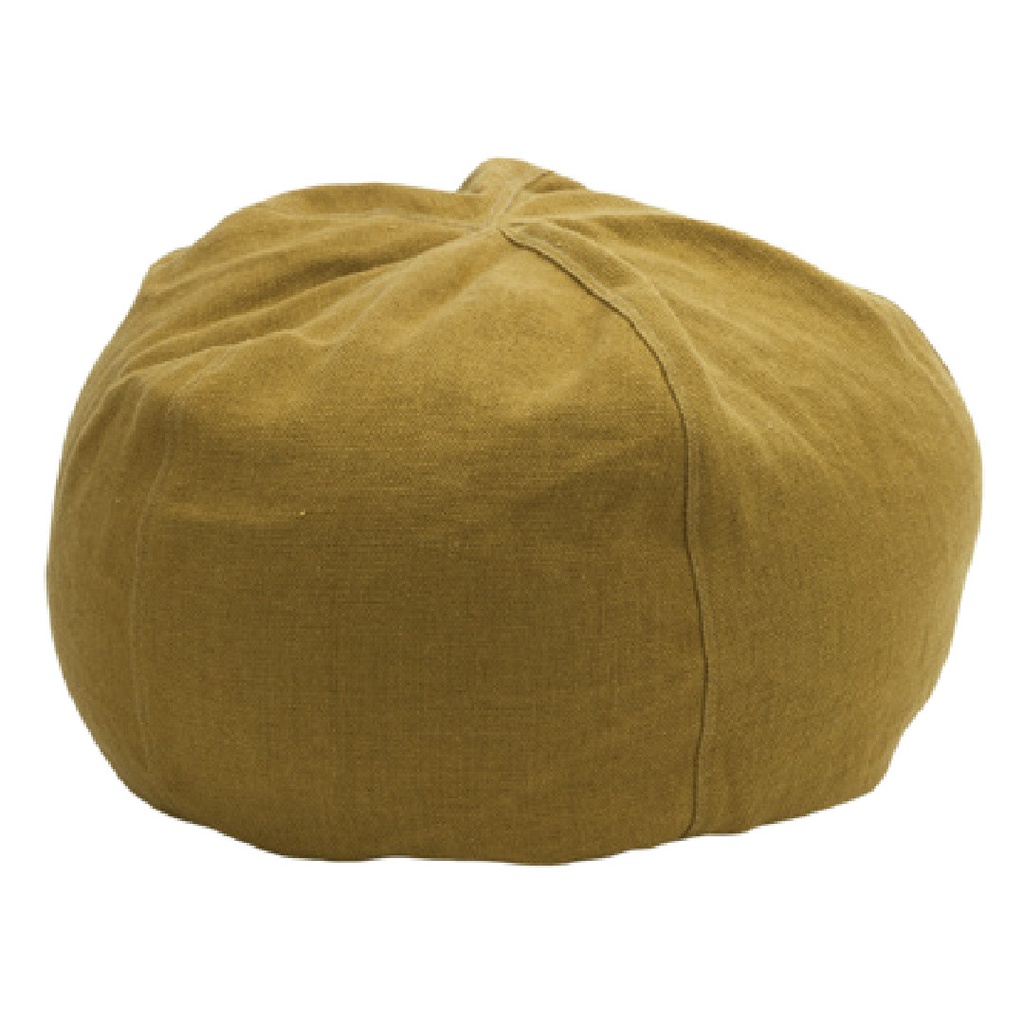 Pouf Bulle Lin Wabi Sabi Stone Washed - ocre
