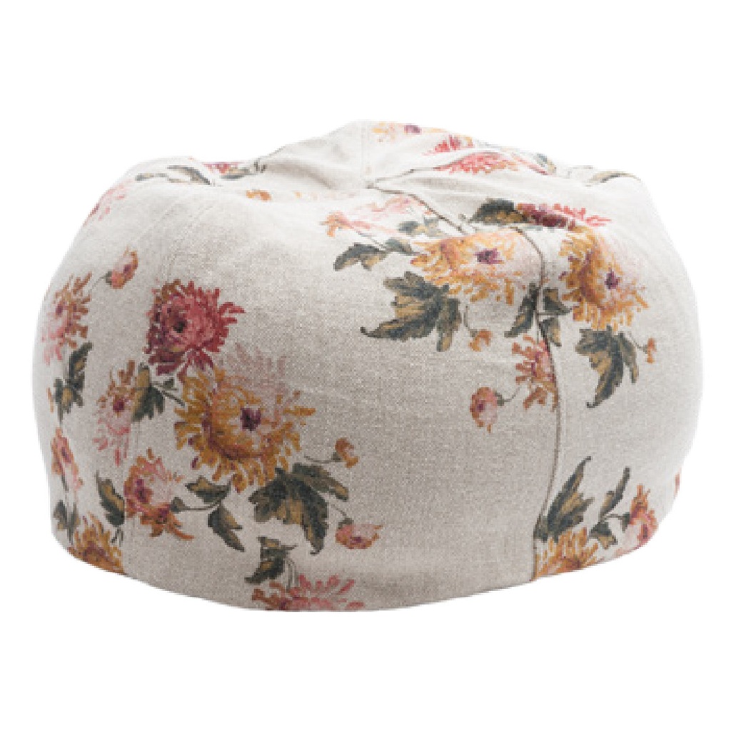 Pouf Bulle Lin Wabi-Sabi Imprimé - imperial bouquet