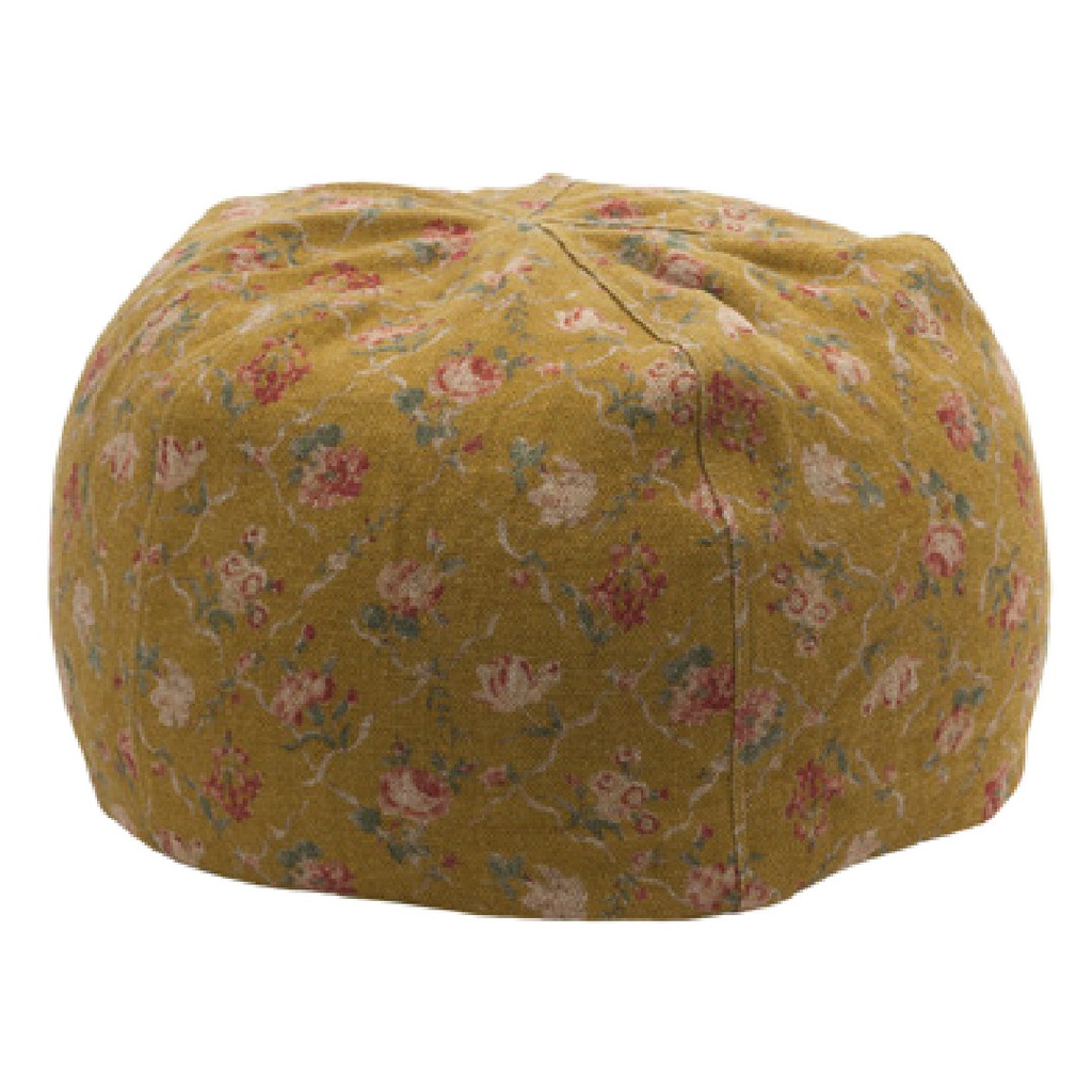 Pouf Bulle Lin Wabi-Sabi Imprimé - jardin secret ocre (40 x 60 cm)