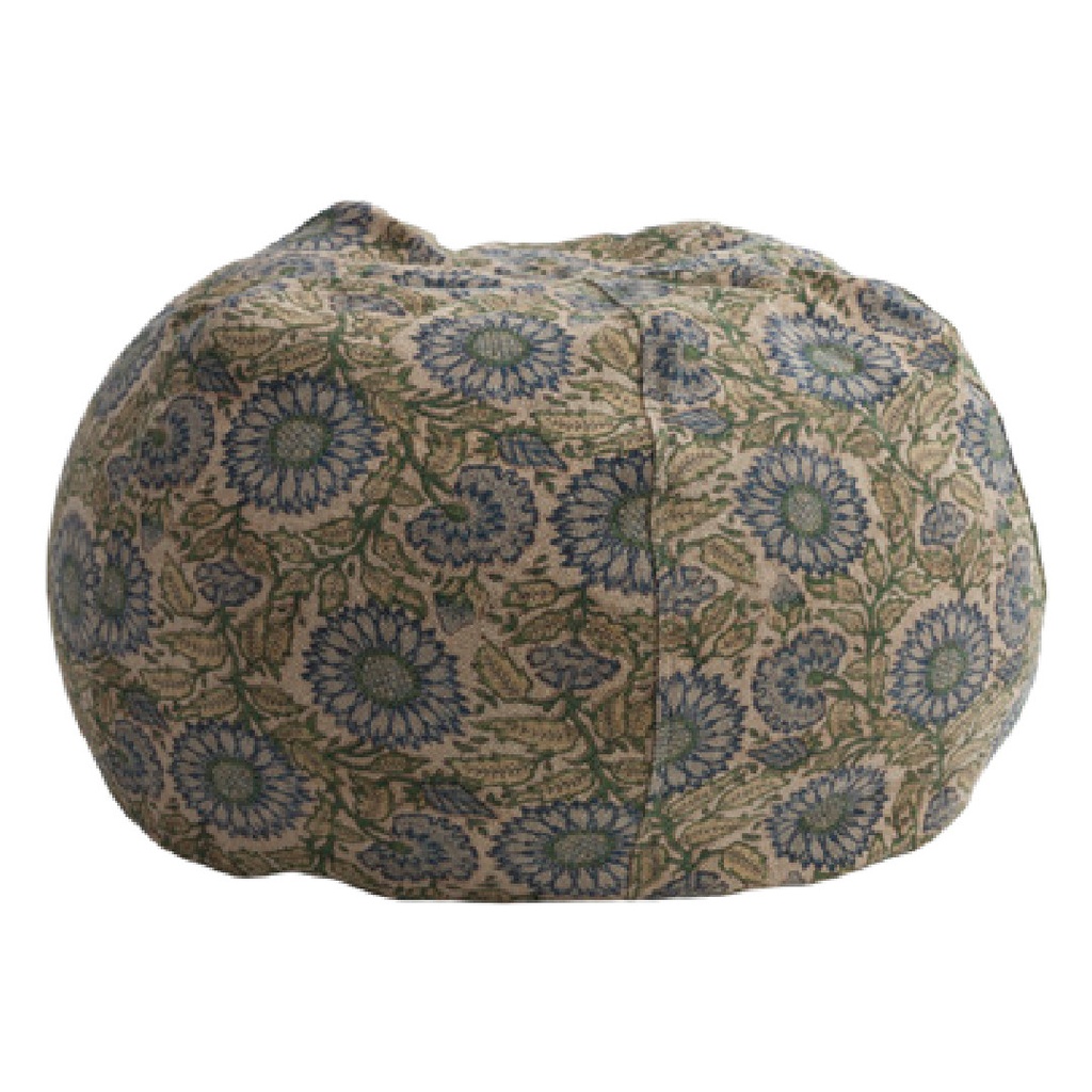 Pouf Bulle Lin Wabi-Sabi Imprimé - les tournesols nuage (40 x 60 cm)