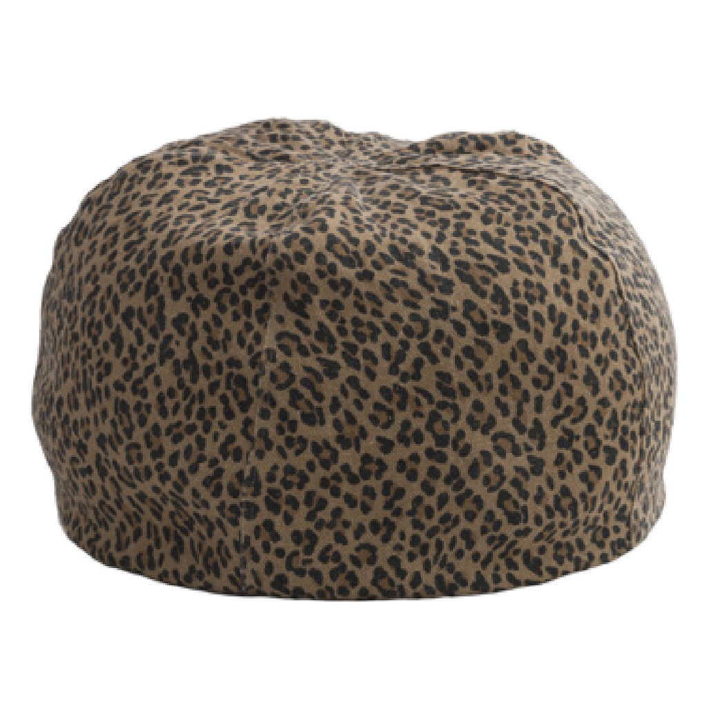 Pouf Bulle Lin Wabi-Sabi Imprimé - panthère (40 x 60 cm)