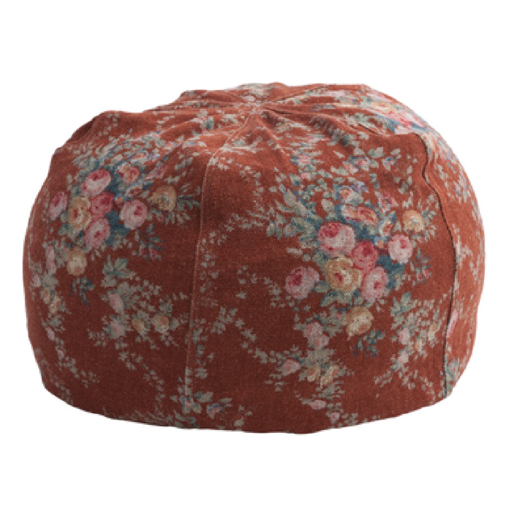 Pouf Bulle Lin Wabi-Sabi Imprimé - pompadour argile (40 x 60 cm)
