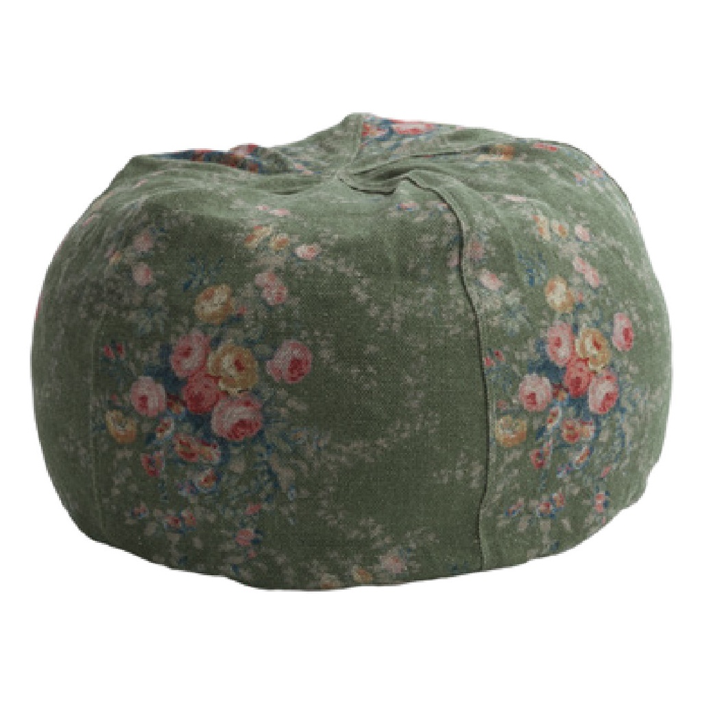 Pouf Bulle Lin Wabi-Sabi Imprimé - pompadour laurier (40 x 60 cm)