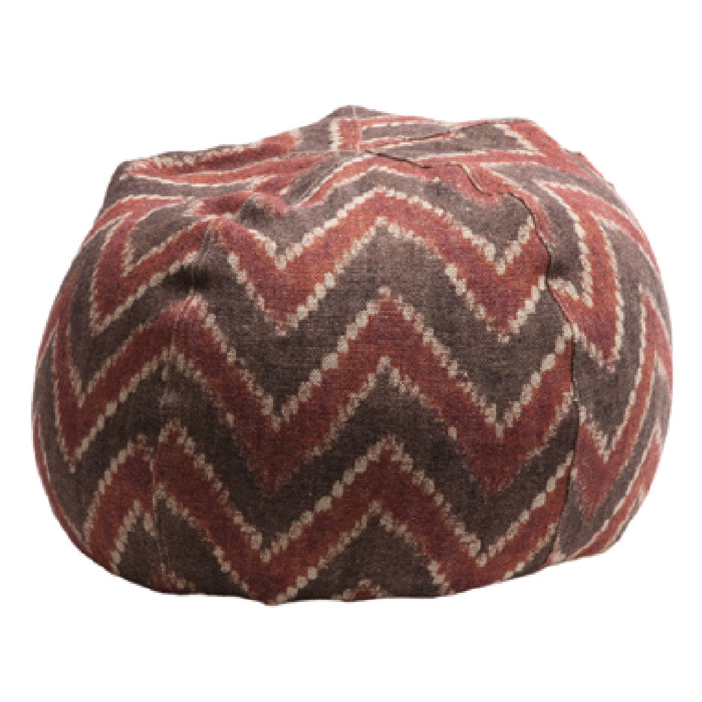 Pouf Bulle Lin Wabi-Sabi Imprimé - zanzibar argile (40 x 60 cm)