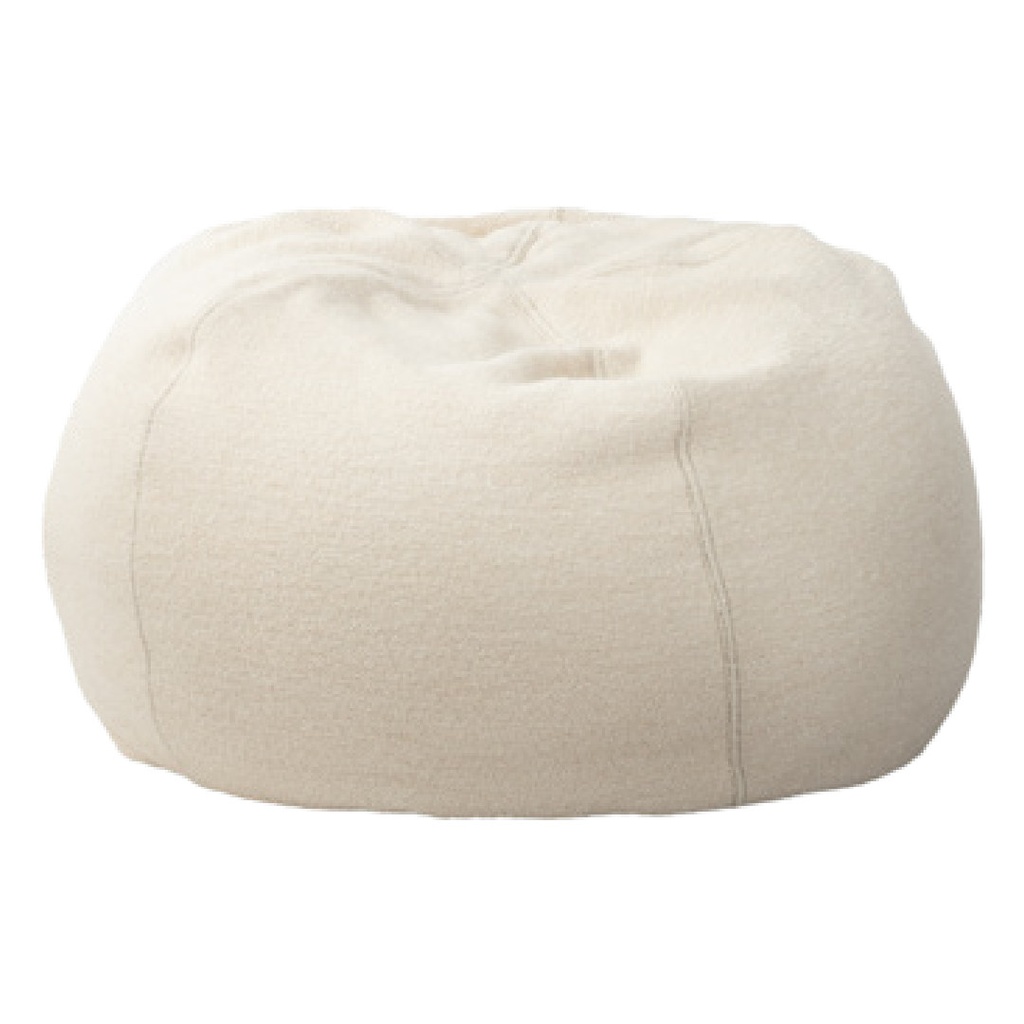 Pouf Bulle Toile Bouclette - blanc (40 x 60 cm)