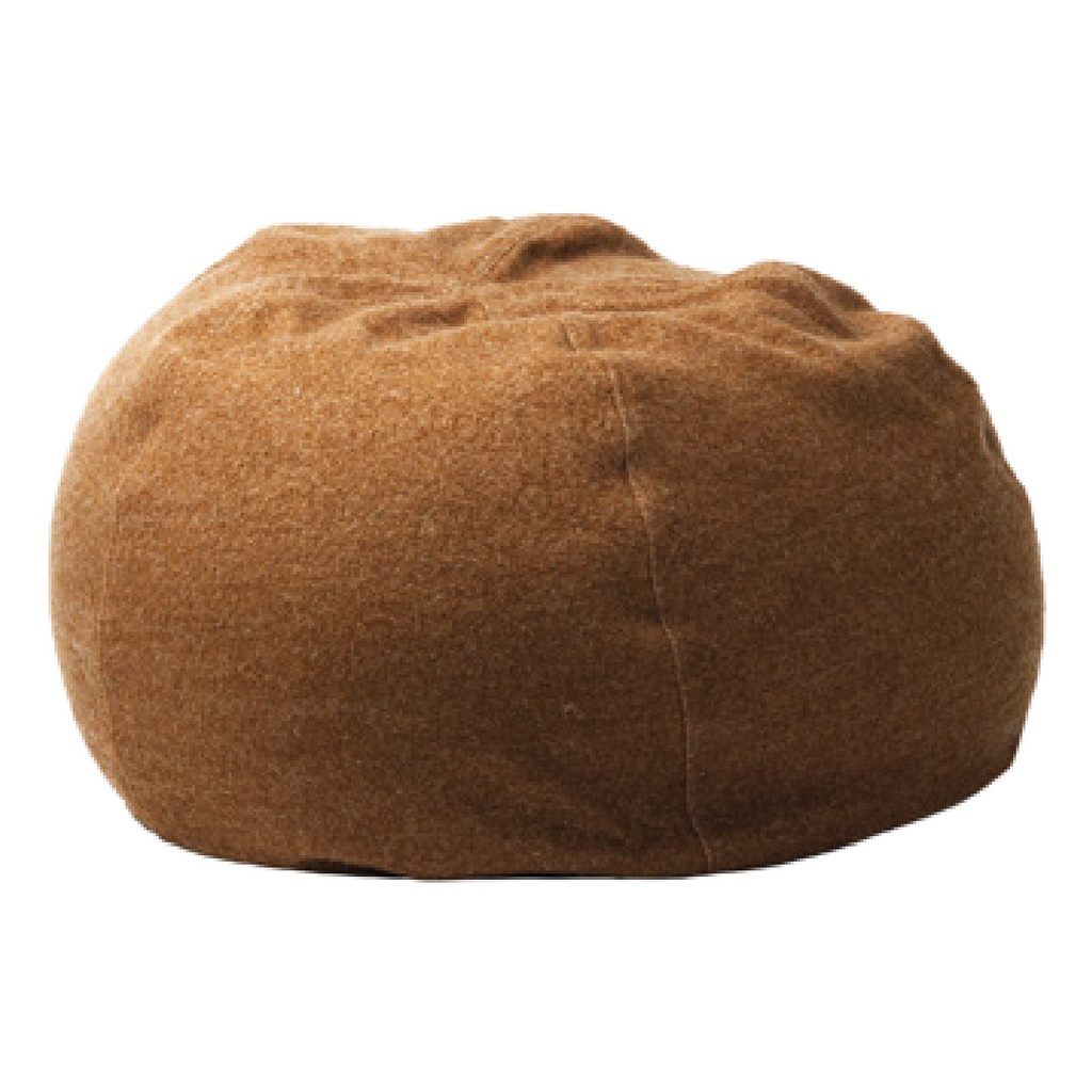 Pouf Bulle Toile Bouclette - havane (40 x 60 cm)