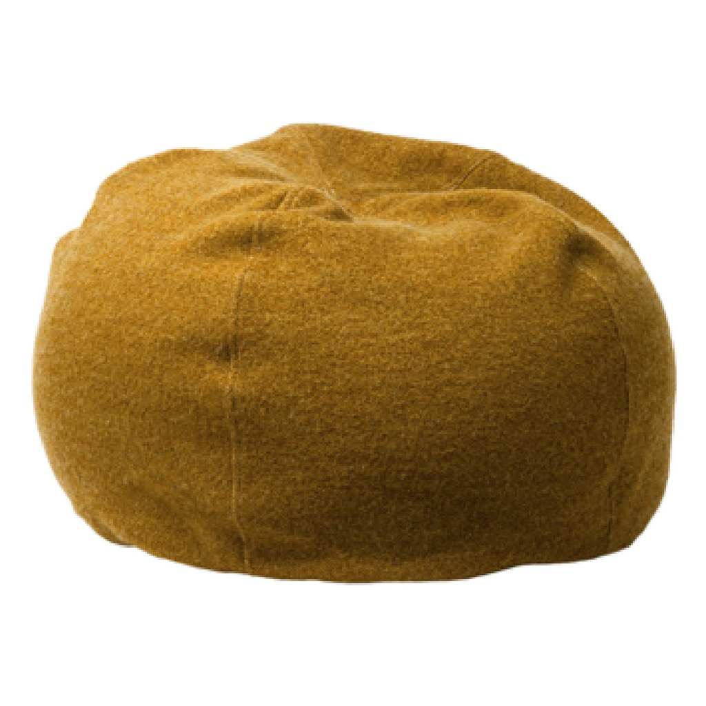 Pouf Bulle Toile Bouclette - ocre
