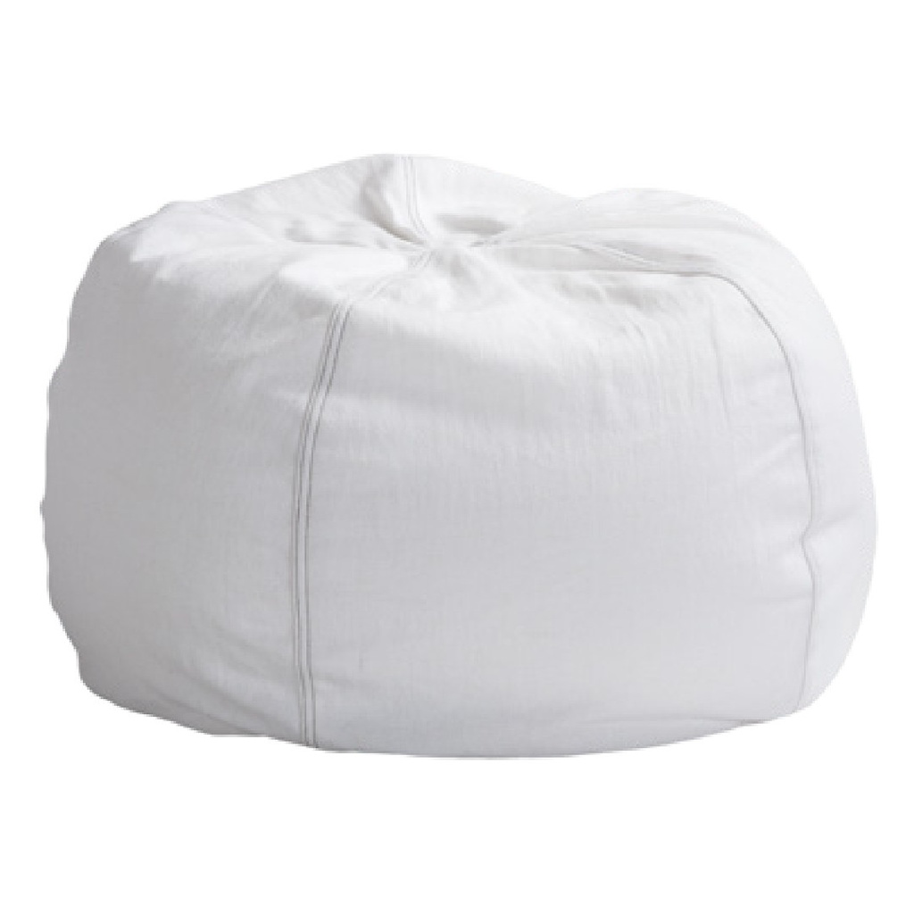Pouf Bulle Toile Métis Upcyclée - blanc (40 x 60 cm)