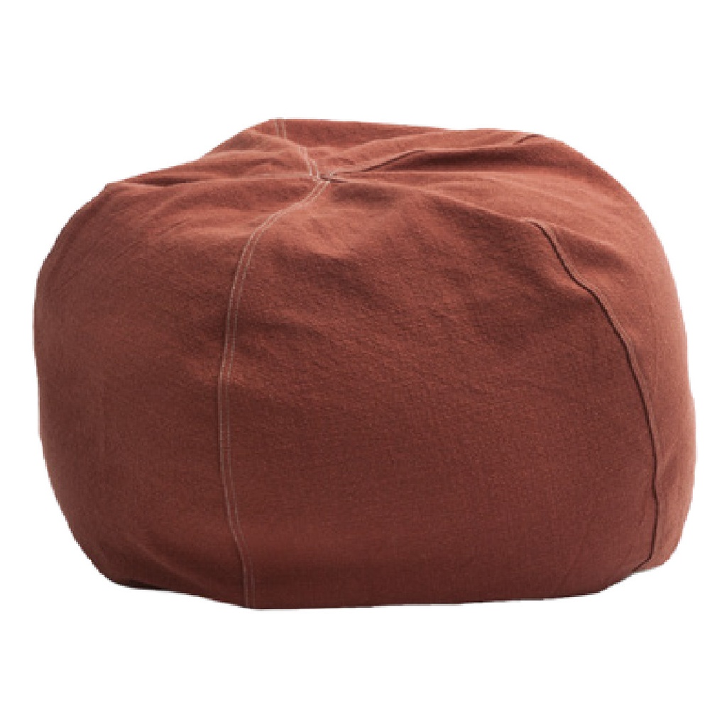 Pouf Bulle Toile Towani Upcyclée - argile (40 x 60 cm)