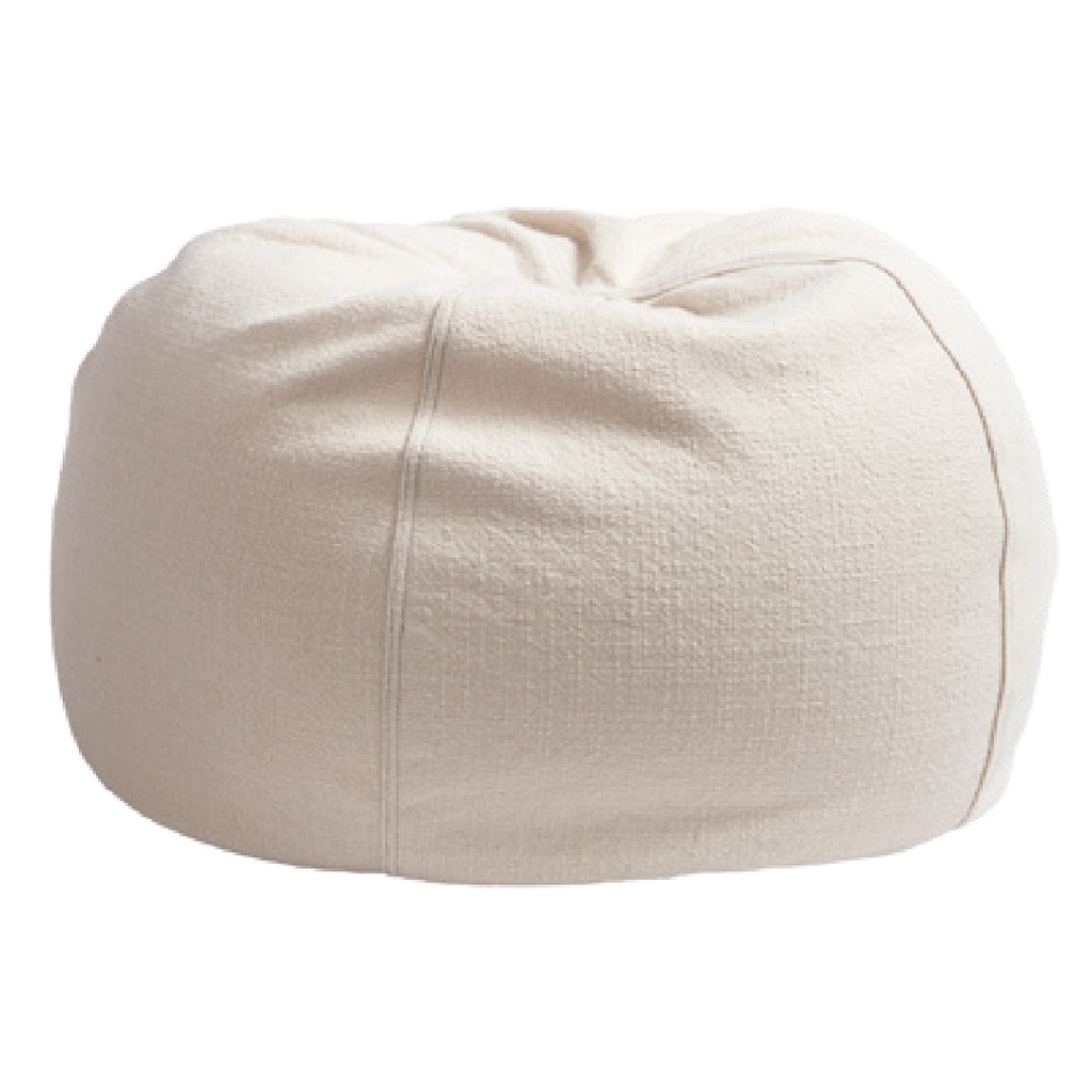 Pouf Bulle Toile Towani Upcyclée - fior di latte (40 x 60 cm)
