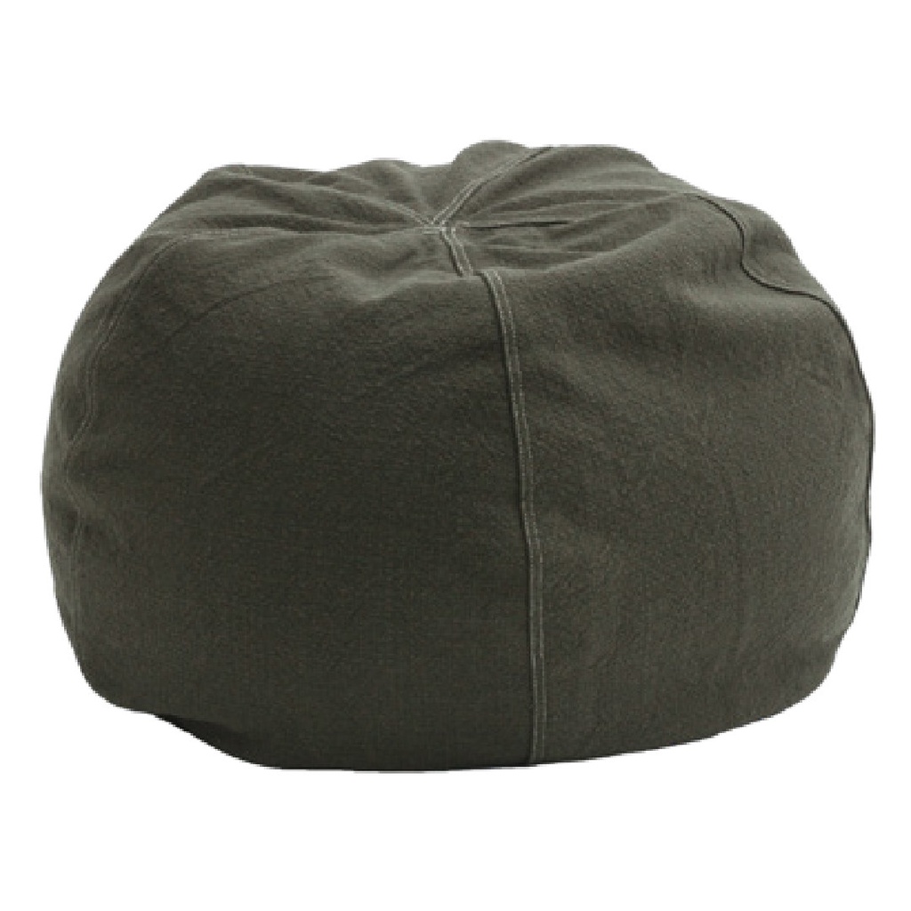 Pouf Bulle Toile Towani Upcyclée - kaki (40 x 60 cm)