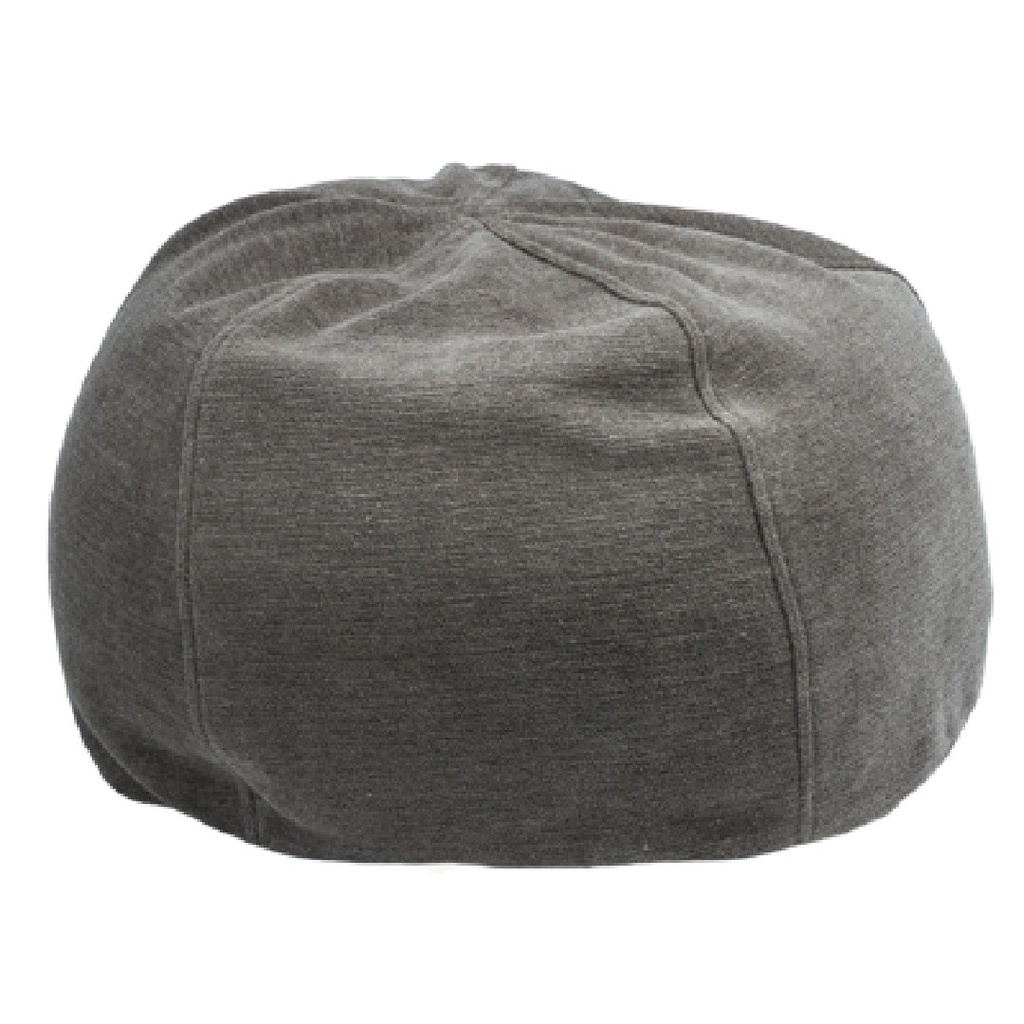 Pouf Bulle Toile Tuftée Upcyclée - castor (40 x 60 cm)