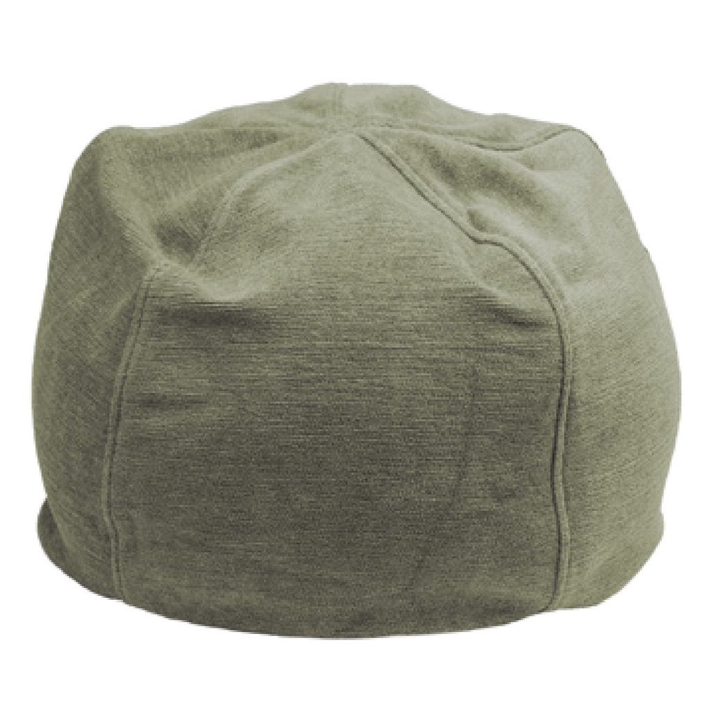 Pouf Bulle Toile Tuftée Upcyclée - kaki (40 x 60 cm)