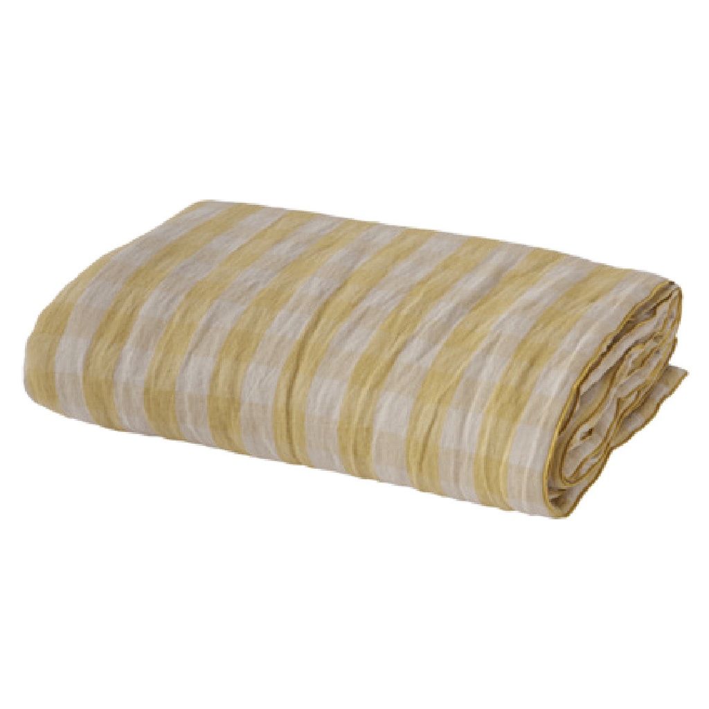 Couette Cocoon Vice Versa Lin Lavé Vichy Cottage - paille