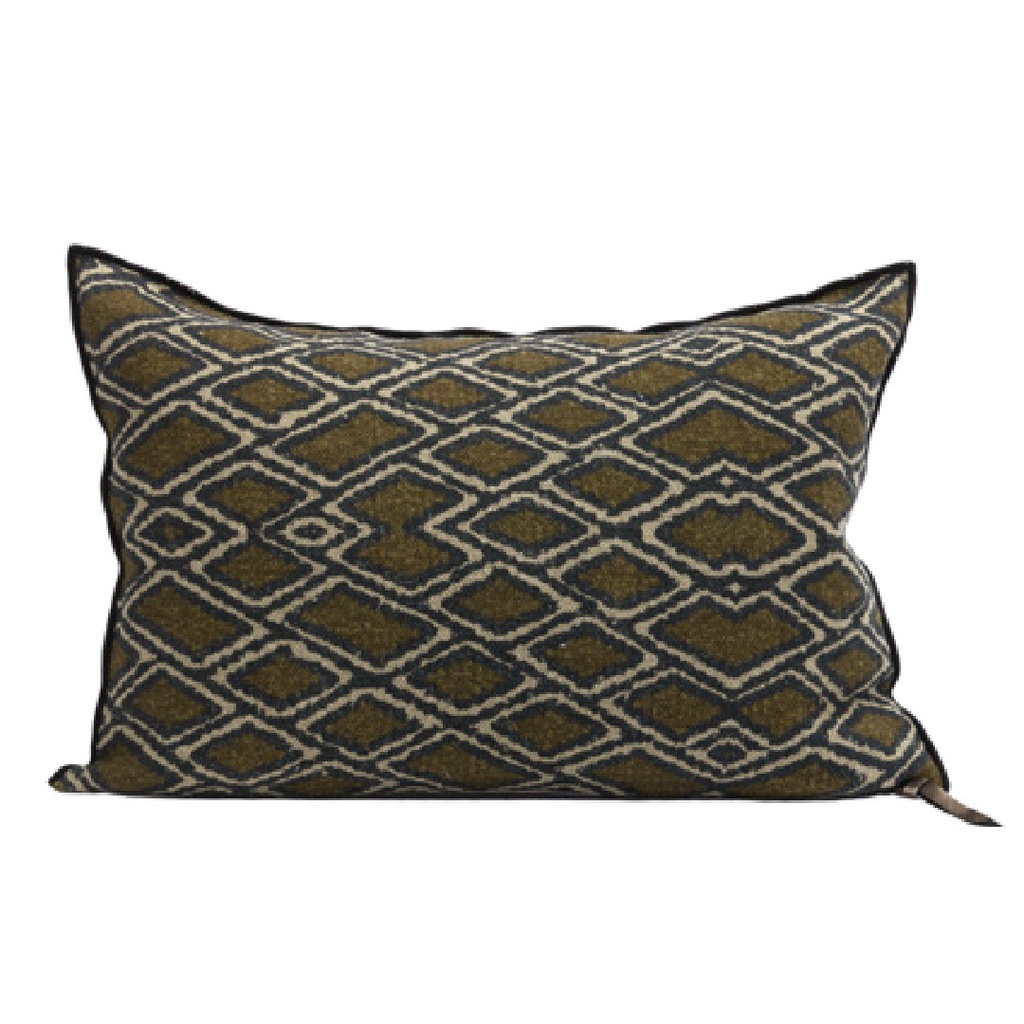 Coussin Vice Versa Lin Wabi-Sabi Imprimé - bronze (65 x 65 cm)