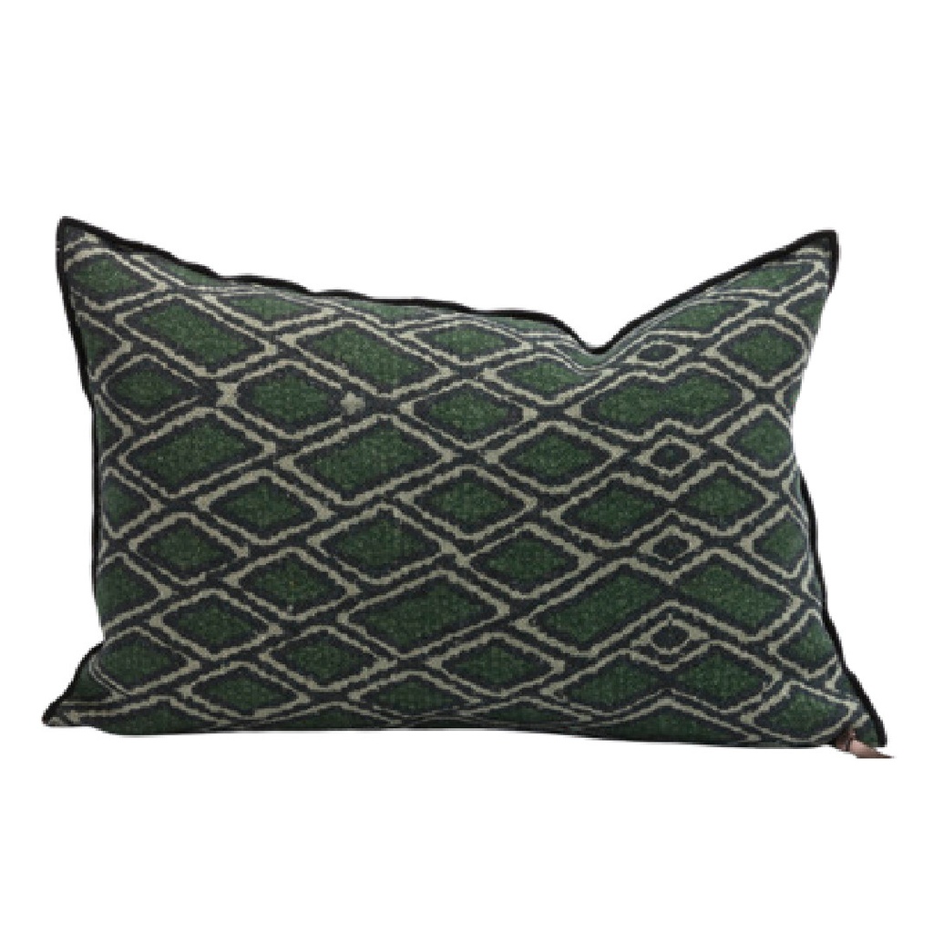 Coussin Vice Versa Lin Wabi-Sabi Imprimé Samarkand - forest