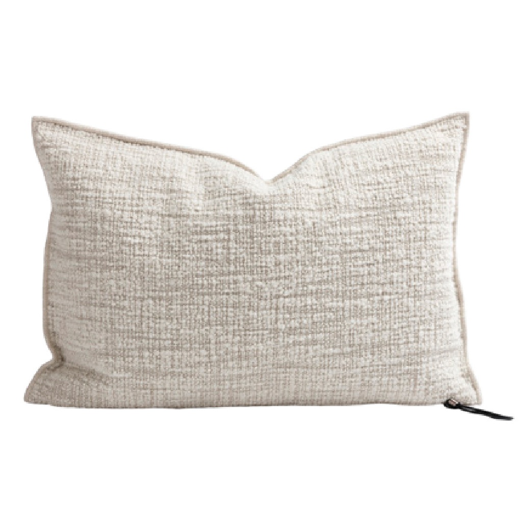 Coussin Vice Versa Toile Biella Dévorée - off white