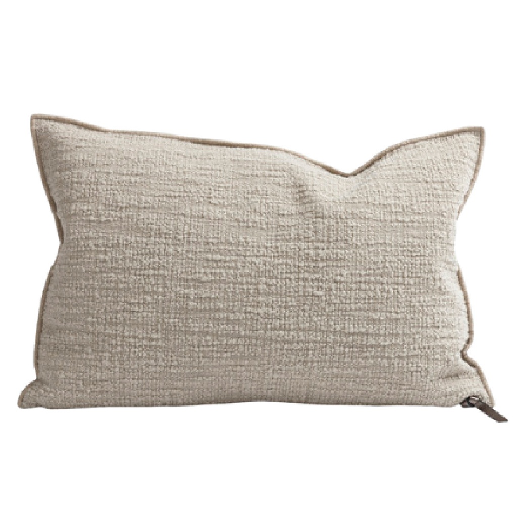 Coussin Vice Versa Toile Biella Dévorée - naturel (65 x 65 cm)