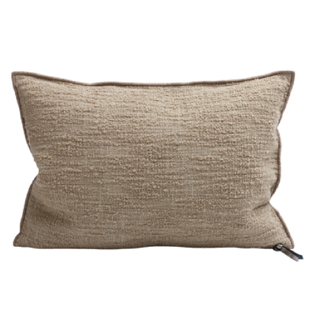 Coussin Vice Versa Toile Biella Dévorée - cappucino (65 x 65 cm)