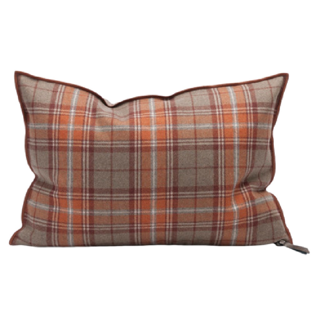 Coussin Vice Versa Drap de Laine Highlander - brick lane