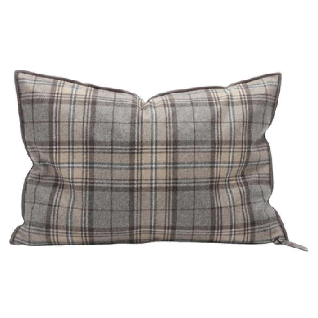Coussin Vice Versa Drap de Laine Highlander - smog